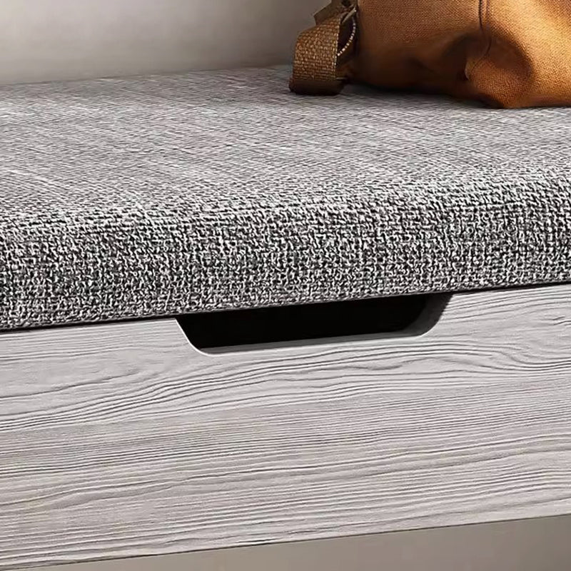 Modern Minimalist Rectangle Fabric PU Leather MDF Shoe Storage 3-Tier For Entryways
