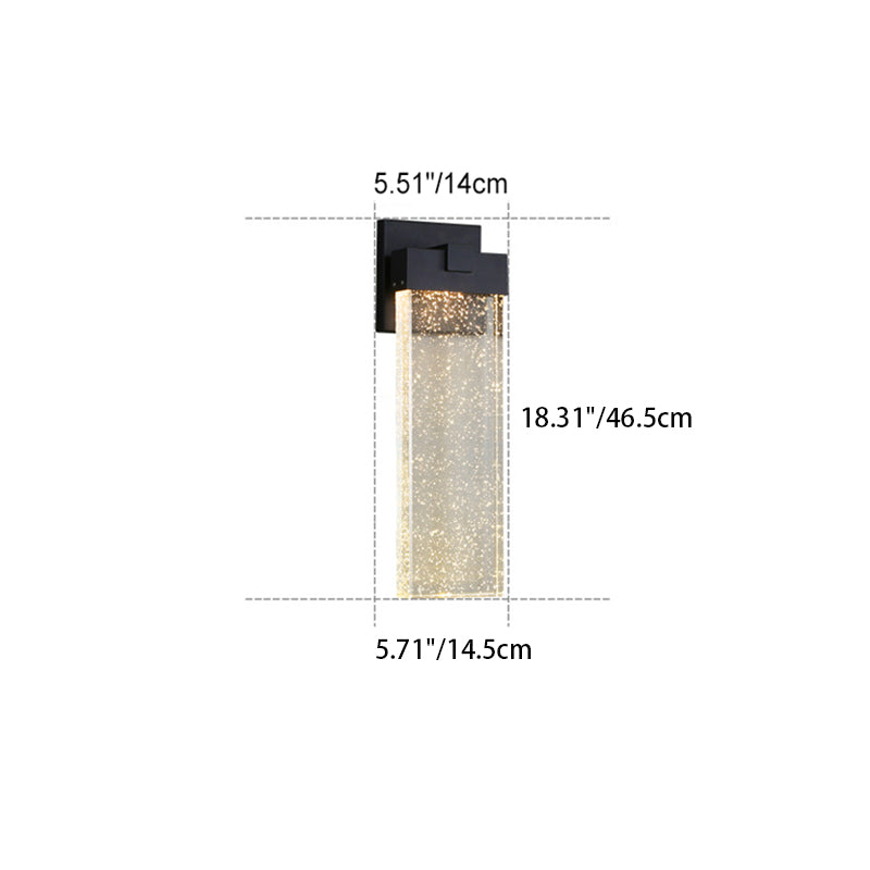Applique Murale LED Rectangulaire en Cristal d&