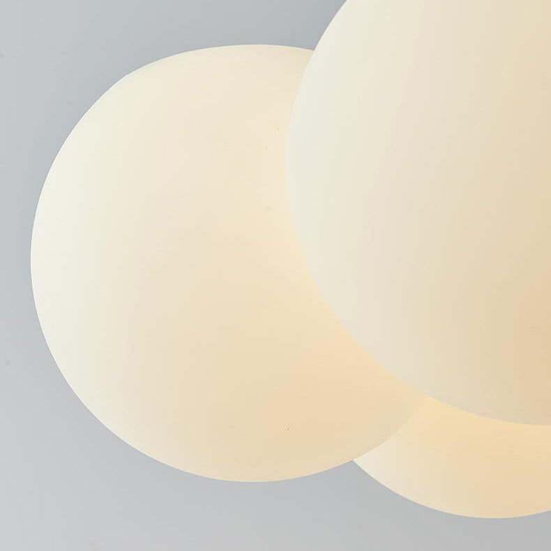 Lustre moderne minimaliste à bulles rondes en matériel PE 4/8 lumières pour salon 