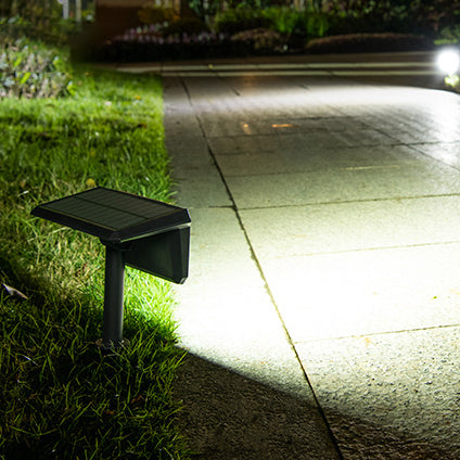 Zeitgenössisches industrielles ABS PC wasserdichtes LED-Rasen-Einsatz-Solarlicht für Patio im Freien 