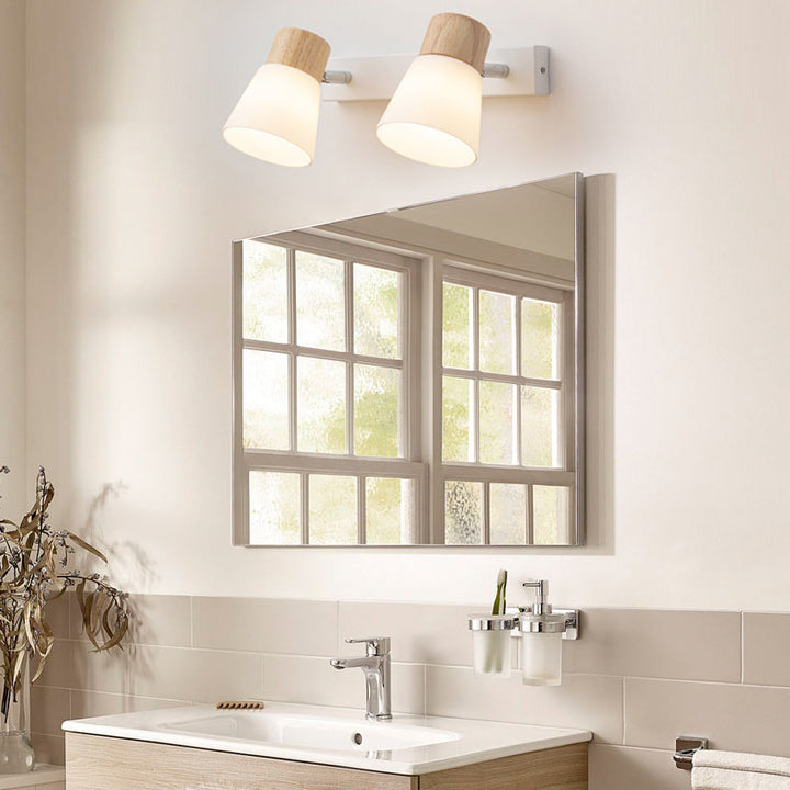 Moderne minimalistische Horn-Gummiholz-Eisen-Glas 1/2 Licht Wandlampe Wandleuchte 