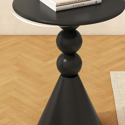 Mesa de café de hierro con base geométrica redonda minimalista moderna para sala de estar 