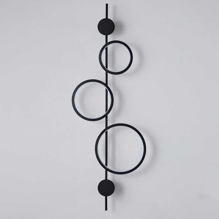 Moderne minimalistische mehrere Kreis Eisen Silikon LED Wandleuchte Lampe für Wohnzimmer 