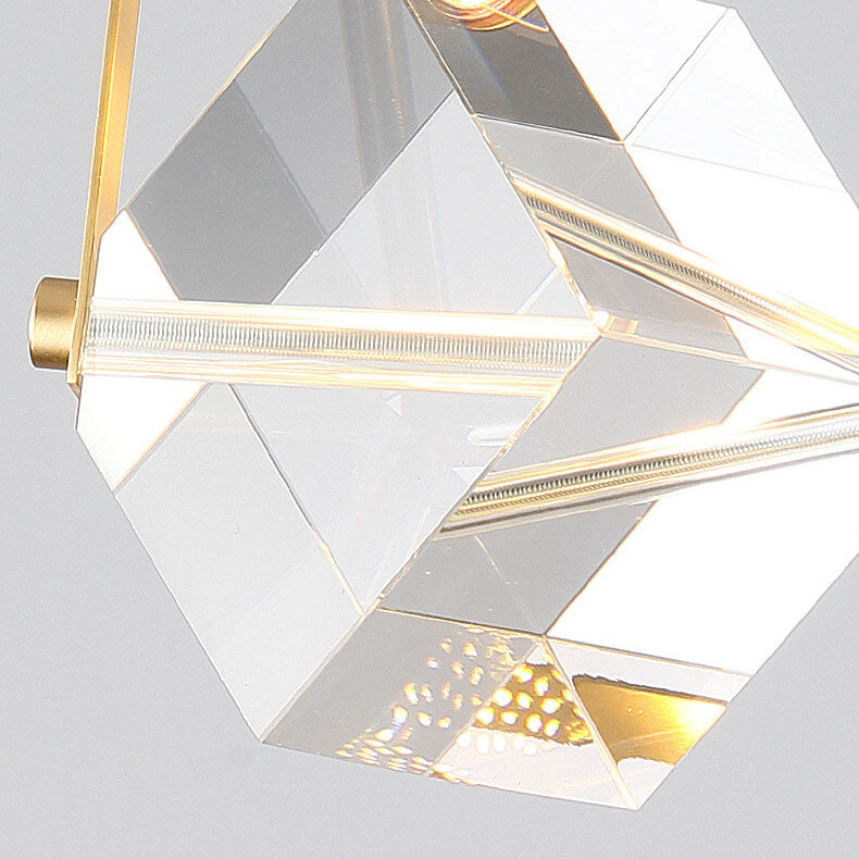 Moderne einfache Eisen-Kupfer-Quadrat-Kreis-Langlinien-1-Licht-Pendelleuchte 