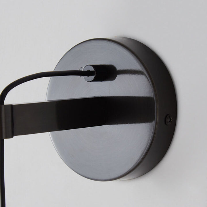 Moderne minimalistische kugelförmige Kupferschirm-Glas-Wandleuchte mit 1 Licht 