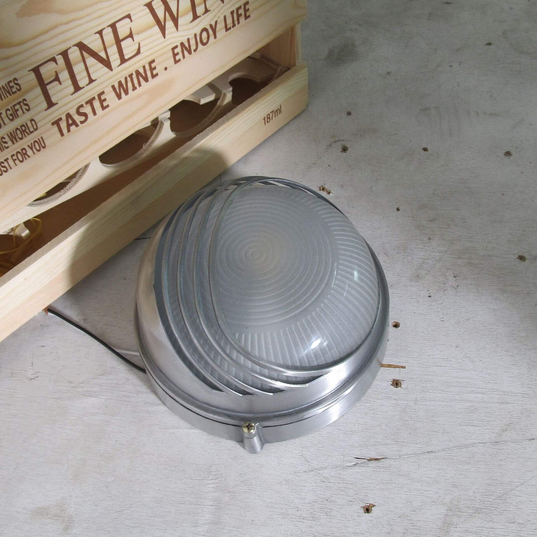 Contemporary Industrial Glass Zinc Alloy Half Round 1-Light Wall Sconce Lamp