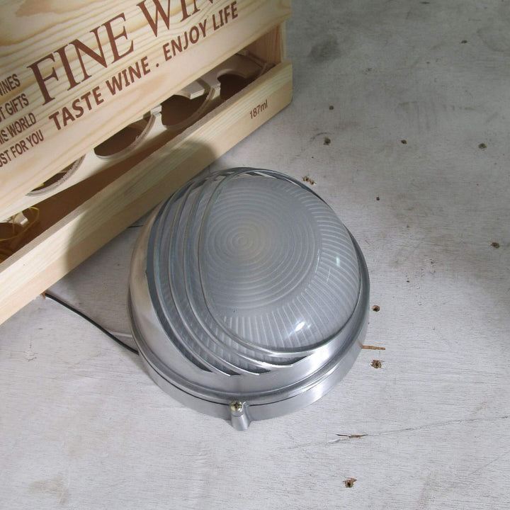 Contemporary Industrial Glass Zinc Alloy Half Round 1-Light Wall Sconce Lamp
