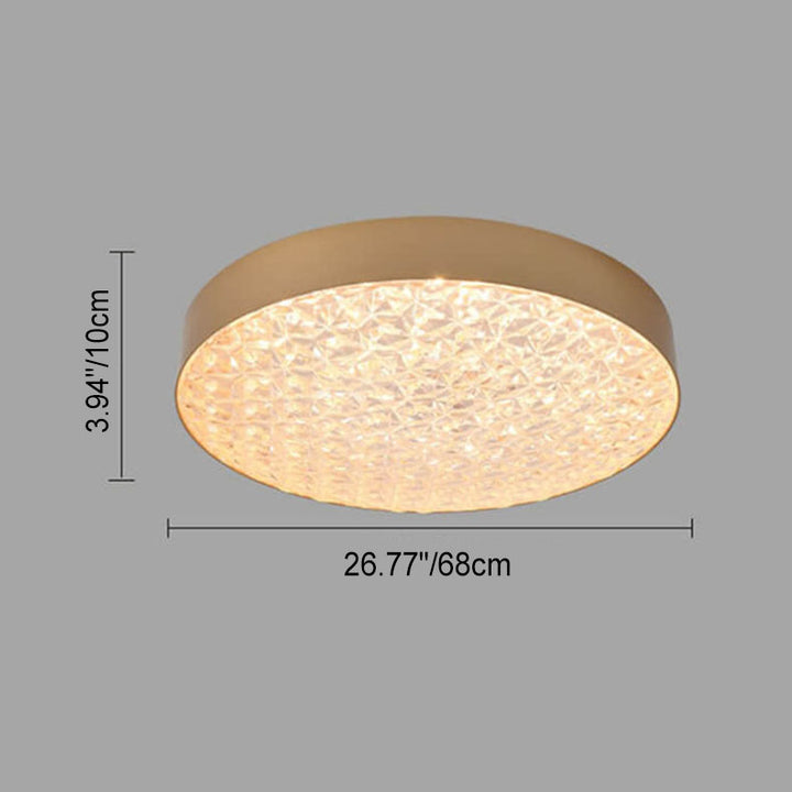 Moderne leichte Luxus einfache Schmiedeeisen runde LED-Deckenleuchte 
