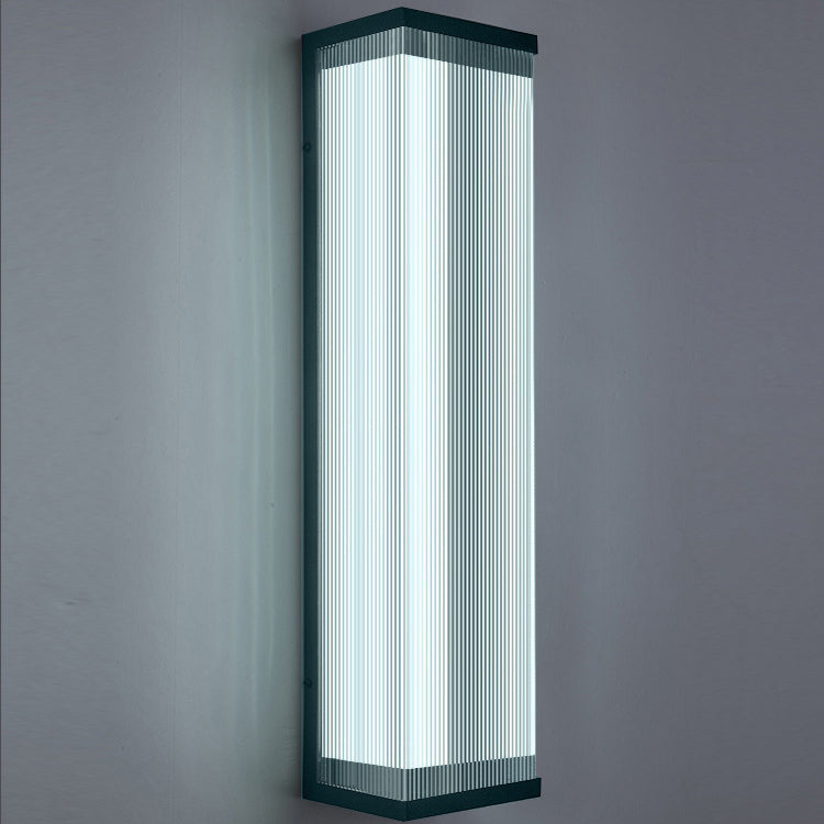 Applique murale LED extérieure en acier inoxydable rectangulaire acrylique étanche moderne minimaliste pour patio extérieur 