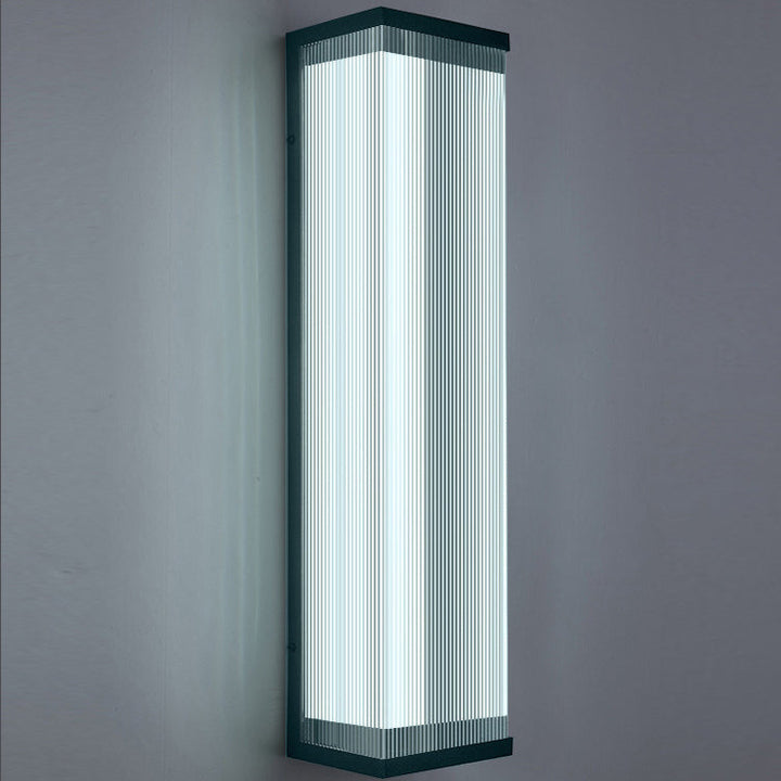 Applique murale LED extérieure en acier inoxydable rectangulaire acrylique étanche moderne minimaliste pour patio extérieur 