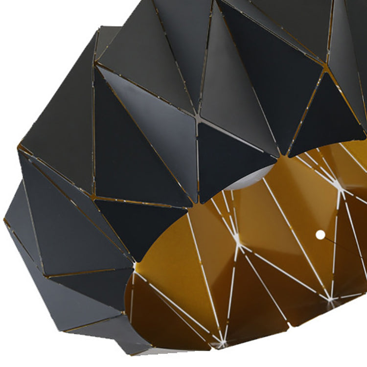 Contemporary Industrial Iron Aluminum Hollow Diamond 1-Light Pendant Light For Dining Room