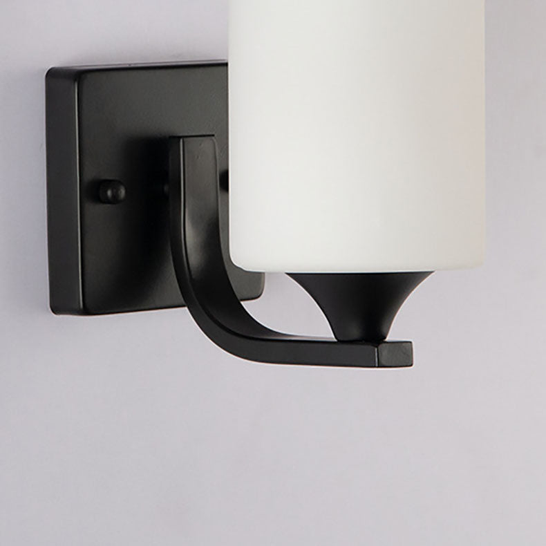 Applique Murale Moderne Simplicité Cylindre Fer Verre 1/2 Lumière Pour Couloir 