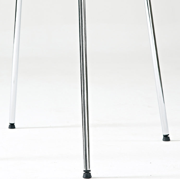 Silla de comedor contemporánea y creativa con respaldo cuadrado calado de plástico y hierro para comedor 