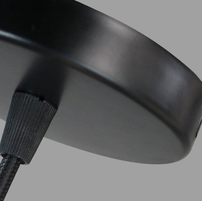Zeitgenössische industrielle runde trapezförmige Aluminium PP 1-Licht Pendelleuchte für Esszimmer 