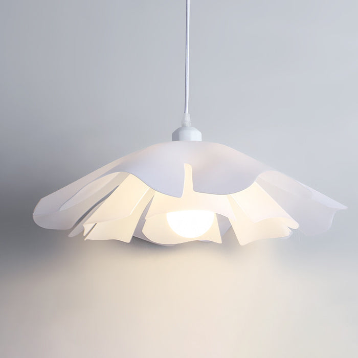Lámpara colgante de 1 luz de acrílico con hardware floral minimalista moderno para sala de estar 
