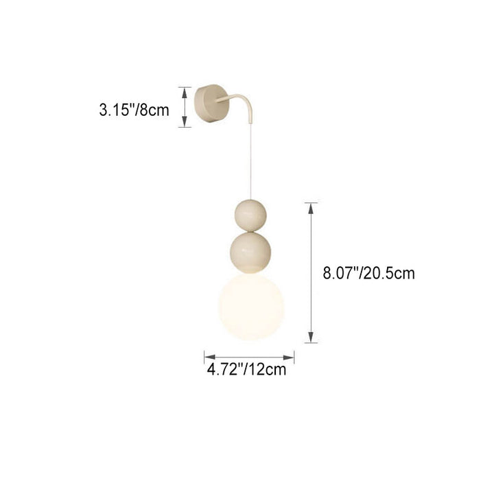 Lámpara de Aplique de Pared de 1 Luz de Calabaza de Hierro de Personalidad Minimalista Moderna 