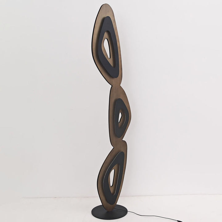 Moderne minimalistische Stehlampe mit Acrylblättern, Schatten und LED auf Hardwarebasis 