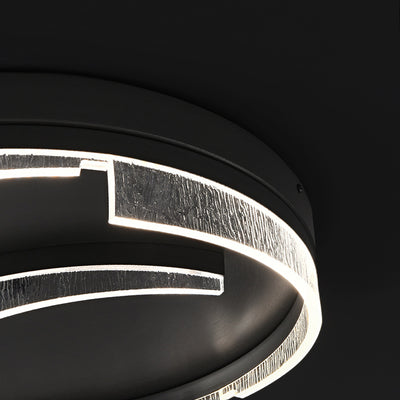 Modern Minimalist Round Copper Acrylic Sheet Design LED Flush Mount Ceiling Light For Bedroom