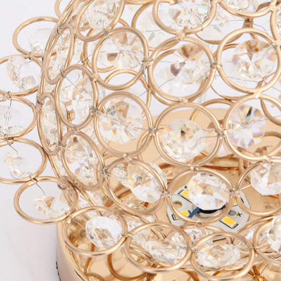 Modern Luxury Crystal Ball Hardware LED Decorative Table Lamp