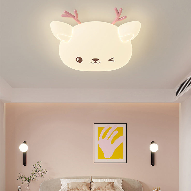 Lumière de Plafond LED Encastrée Moderne Simplicité Enfant Fer PE Cerf Elliptique Pour Chambre 