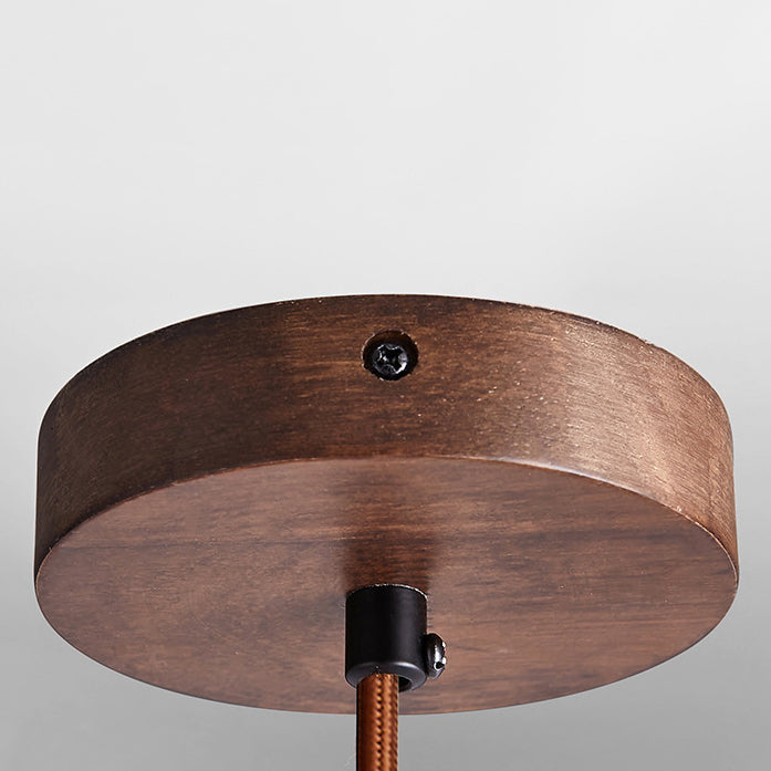 Lámpara colgante moderna minimalista rectangular de madera maciza y mármol de 1 luz para dormitorio 