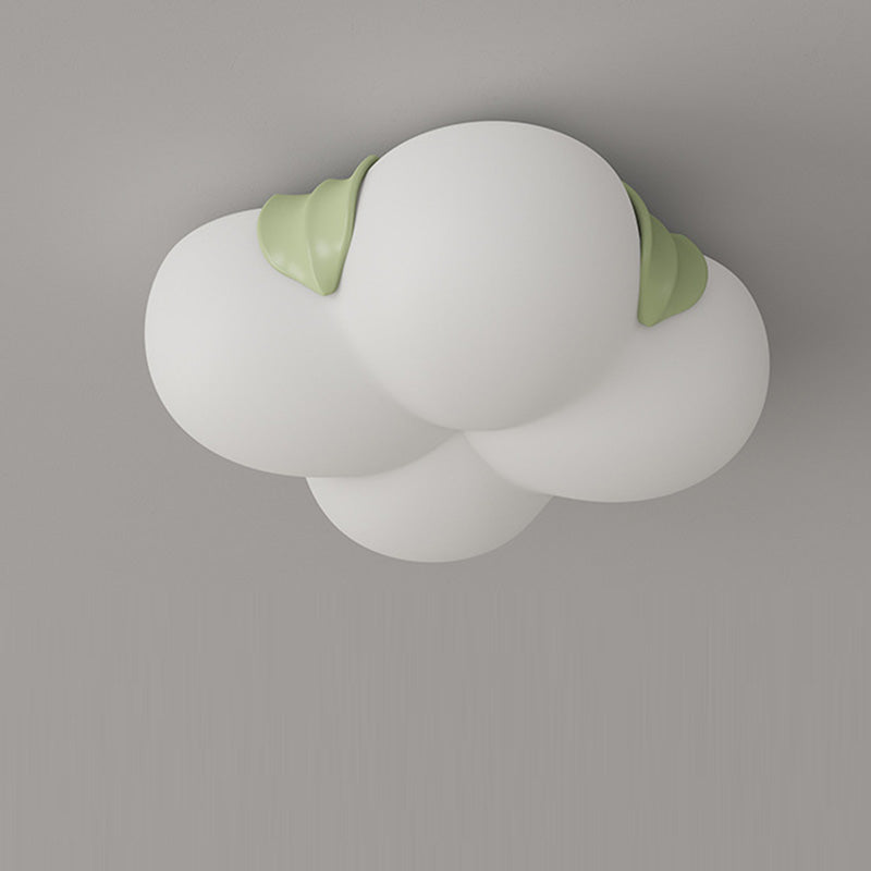 Lustre Plafonnier LED en Fer PE à Fleur Bulle Art Déco Moderne pour Chambre 