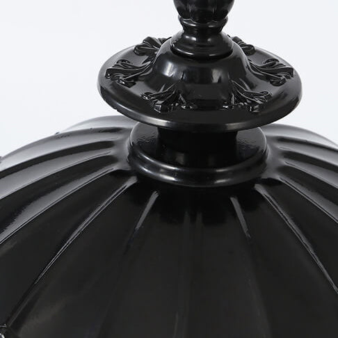 Traditional European Outdoor Round Column Head Light 1-Light Waterproof Garden Landscape Light For Garden