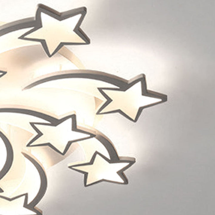 Plafonnier LED semi-encastré en acrylique avec matériel étoile minimaliste moderne pour salon 