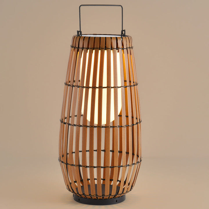 Contemporary Creative Waterproof Solar Cylinder Imitation Rattan Iron LED Landscape Lighting Outdoor Light For Garden