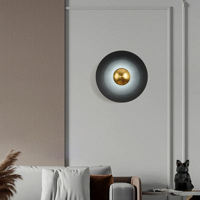 مصباح حائط LED بتصميم عصري على شكل صحن طائر لماكرون للإضاءة في غرفة النوم 