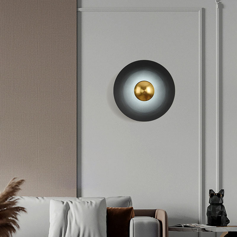 مصباح حائط LED بتصميم عصري على شكل صحن طائر لماكرون للإضاءة في غرفة النوم 
