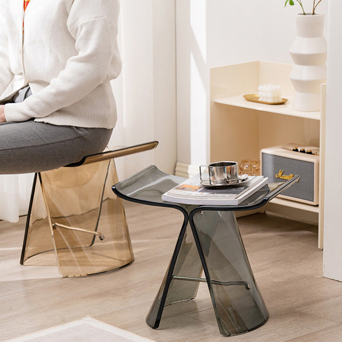Tabouret de coiffeuse sans dossier en forme de papillon scandinave contemporain pour salon 