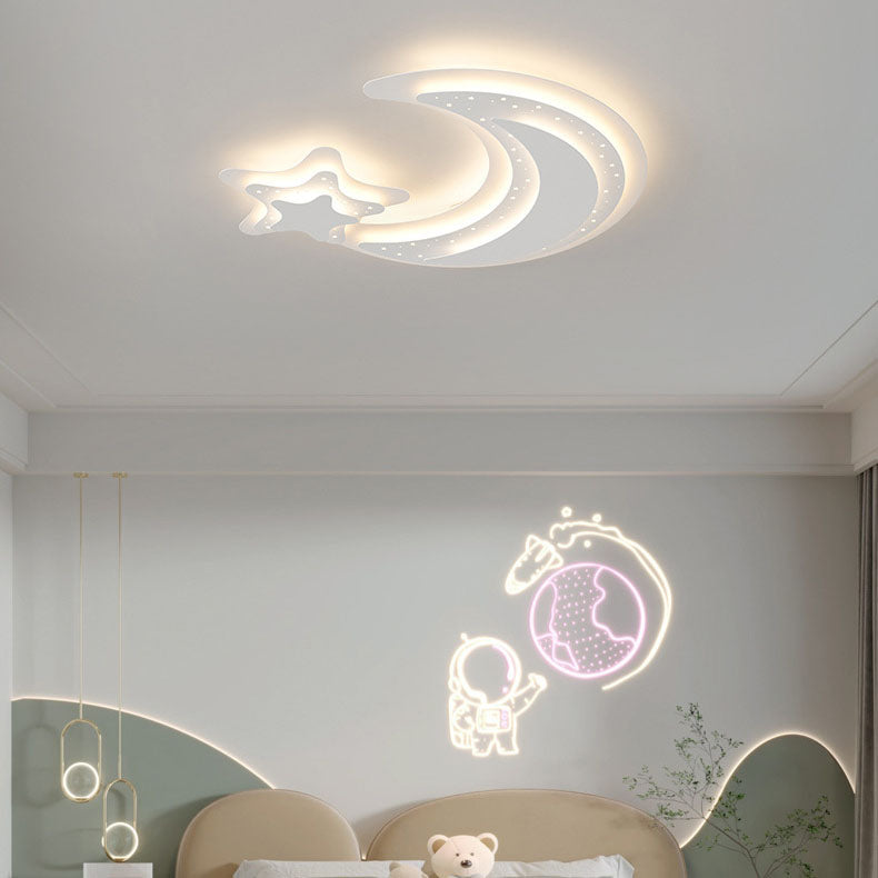 Luz de techo LED de montaje empotrado de hierro acrílico contemporáneo creativa para dormitorio 
