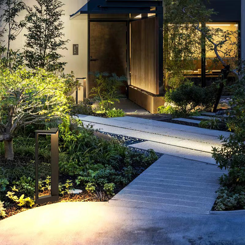 Luz de paisaje LED de aluminio acrílico rectangular impermeable minimalista moderna para exteriores para patio exterior 