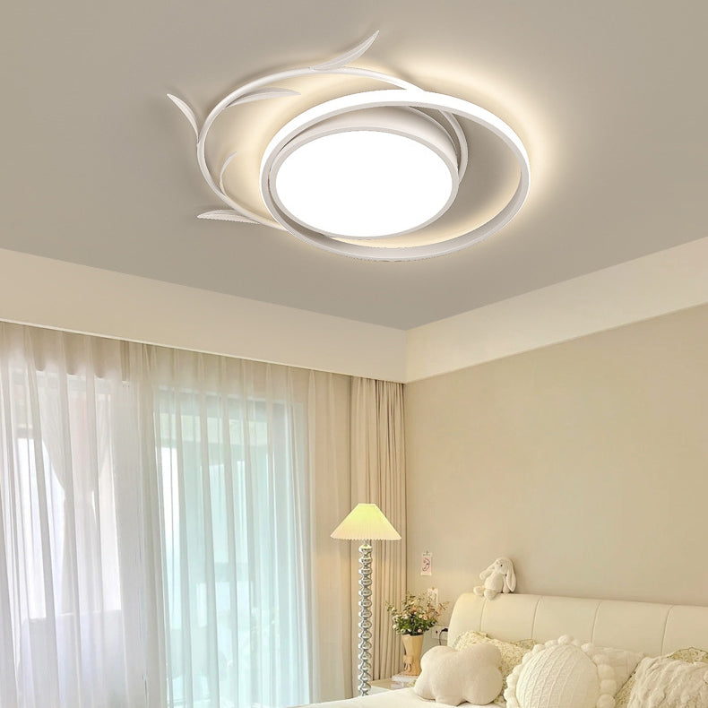 Moderne Art Deco Eisen Acryl Platz Runde Lassen LED Unterputz Deckenleuchte Für Schlafzimmer 