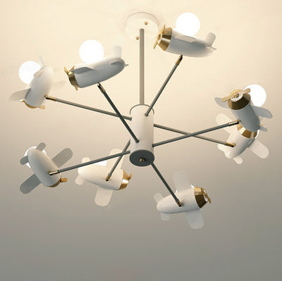 Candelabros de LED de avión de hierro contemporáneo creativo para dormitorio 