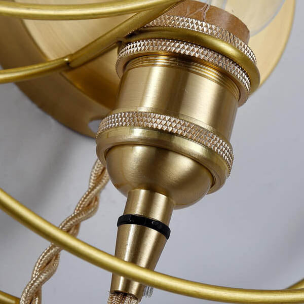 Moderne Mid-Century Mond Kupfer 1-Licht Wandleuchte für Wohnzimmer 