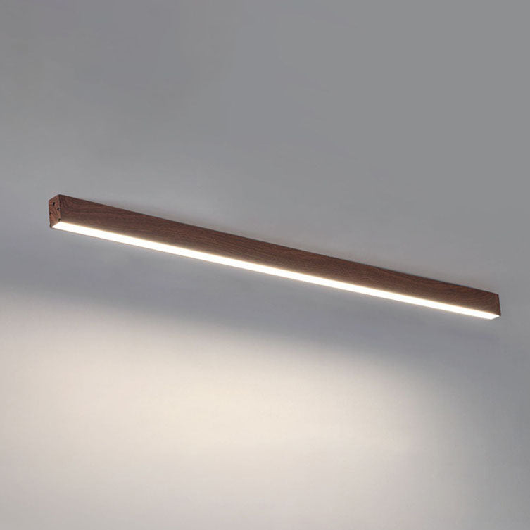 Moderne minimalistische Holzmaserung Aluminiumstreifen LED-Deckenleuchte 