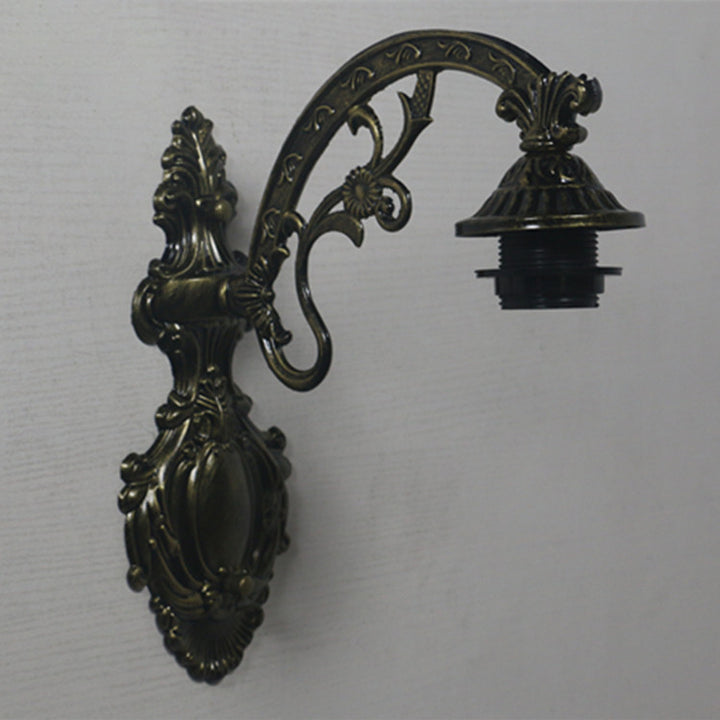 Applique murale en vitrail à un seul éclairage avec matériel en demi-cercle traditionnel Tiffany pour chambre à coucher 