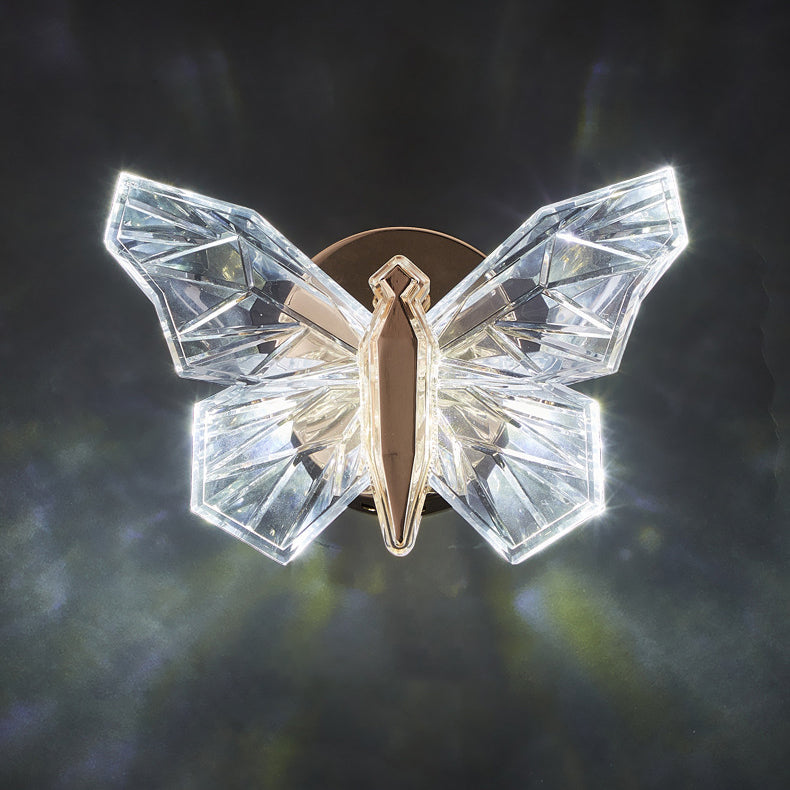 Zeitgenössische kreative Schmetterling Hardware Aluminium Acryl LED Wandleuchte Lampe für Wohnzimmer 