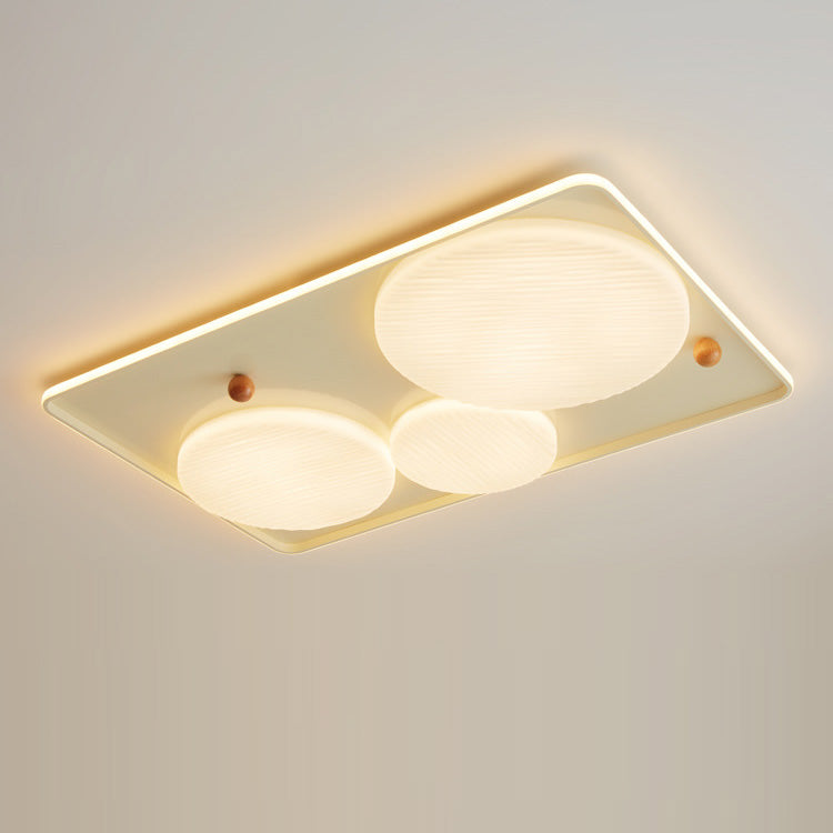Plafonnier LED en aluminium fer plastique silicone carré rectangulaire rond modern simplicité pour salon 