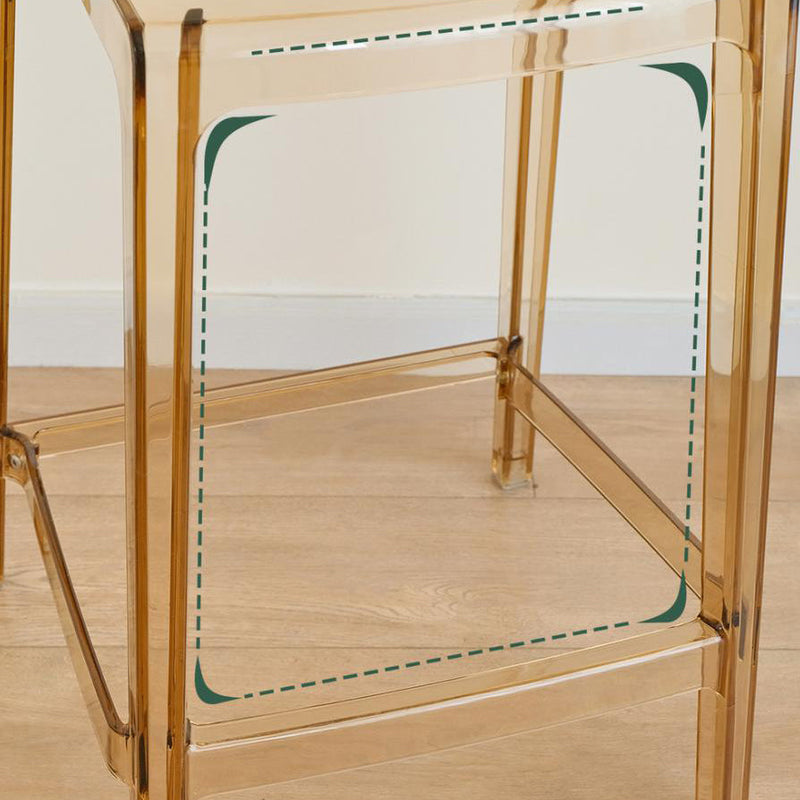 Taburete de barra cuadrado contemporáneo escandinavo con respaldo y reposapiés para cocina 