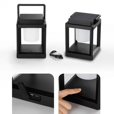 ضوء LED شمسي خارجي مربع ABS بتصميم بسيط حديث للتخييم 