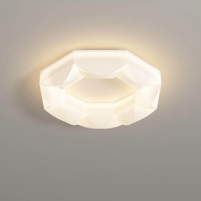 Nordic Kreative Weiß Polygon Schmiedeeisen LED Deckenleuchte 