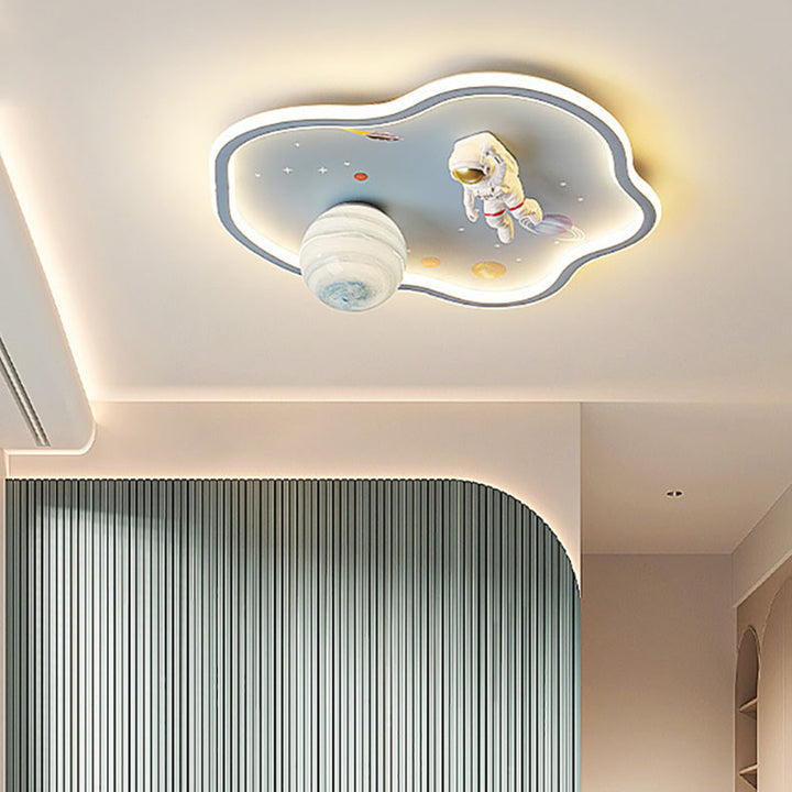 Plafonnier LED acrylique contemporain créatif dessin animé planète astronaute pour enfants pour salon 