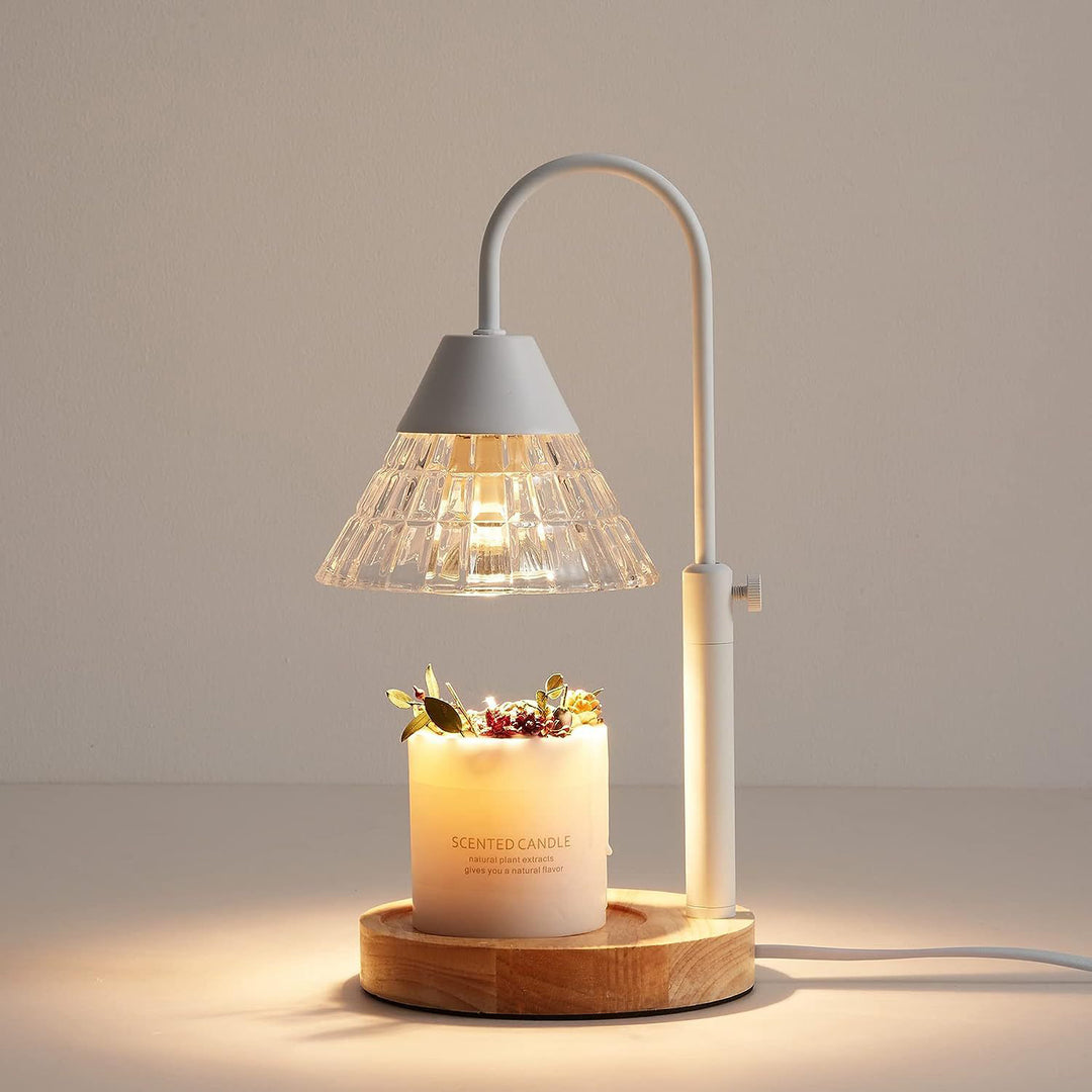 Lampe de Table à Cire Fondue Aroma 1 Lumière en Verre Métal Cône Relevable Minimaliste Moderne Pour Chambre 