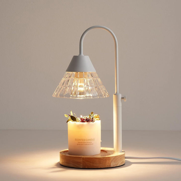 Lampe de Table à Cire Fondue Aroma 1 Lumière en Verre Métal Cône Relevable Minimaliste Moderne Pour Chambre 