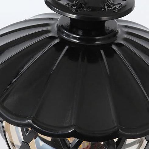 Traditional European Outdoor Lotus Column Head Light 1-Light Waterproof Garden Landscape Light For Outdoor
