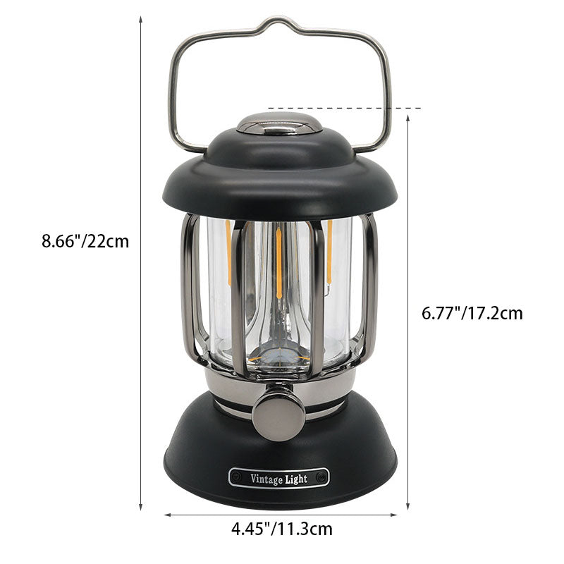 Luz de camping al aire libre USB LED ABS de hierro cilíndrico impermeable minimalista moderna para patio exterior 