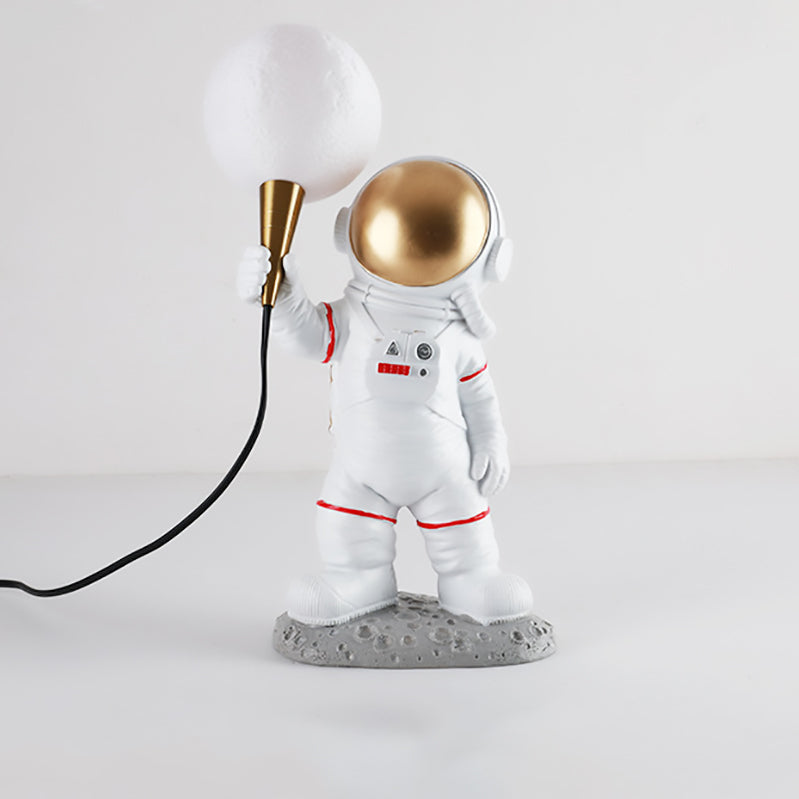 Lampe de table contemporaine créative en résine ABS Astronaute 1 lumière pour chambre 